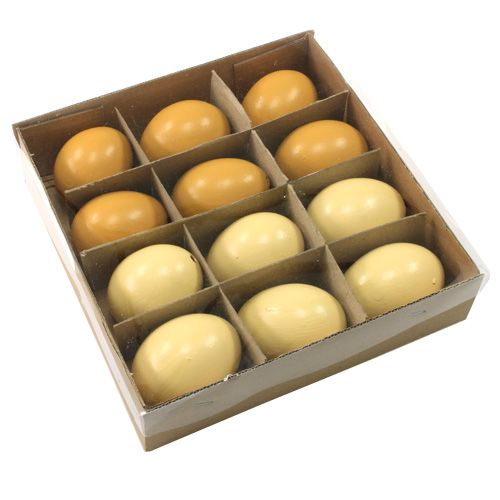 Floristik24 Slepačie vajcia 6cm mix žlté 10ks