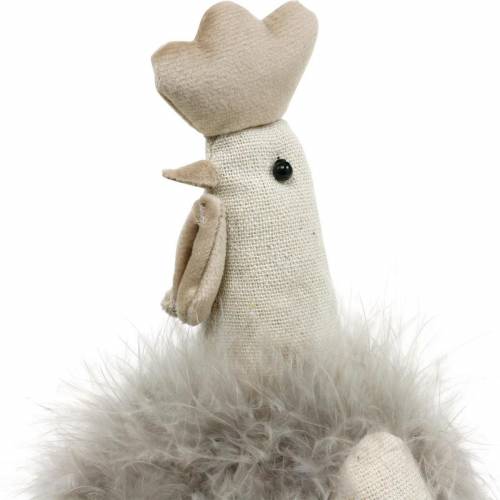 Floristik24 Veľkonočná dekorácia pár kuriatok, okrajové sittery, jarné, deko kuriatka s pierkami 2ks