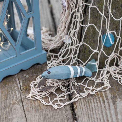 Floristik24 Homár vyrobený z dreva a kovu námorná dekorácia modrá 15x12cm