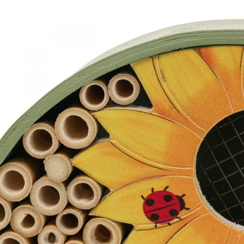 položky Hmyzí hotel okrúhly drevený domček proti hmyzu Zelená slnečnica Ø25cm