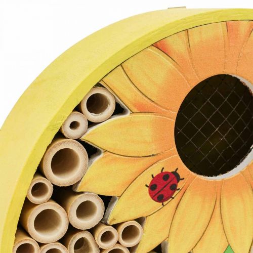 položky Hmyzí hotel okrúhly drevený domček proti hmyzu Žltá slnečnica Ø25cm