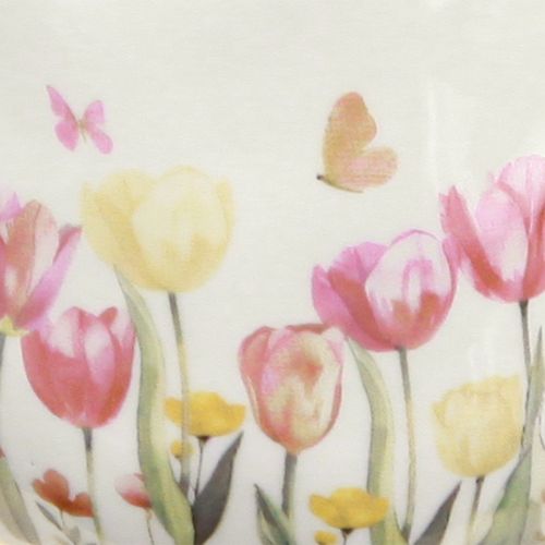 položky Keramický džbán s kvetinovým motívom pre jarné doplnky v obývacej izbe 20 cm