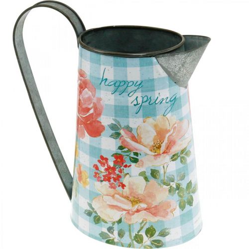 Floristik24 Váza na kvety dekoračný džbán kovová vintage záhradná dekorácia kvetináč V23cm