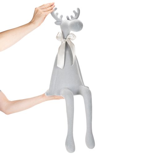 Dekoratívna figúrka losa s mašľou, na poličku, 80 cm | Floristik24.sk
