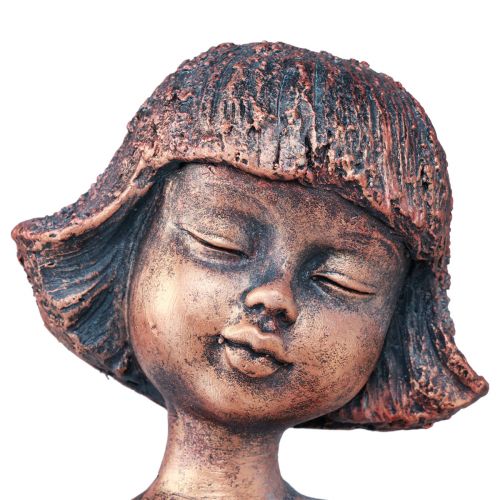 položky Hranový sedák záhradná figúrka sediace dievča bronzová 52cm