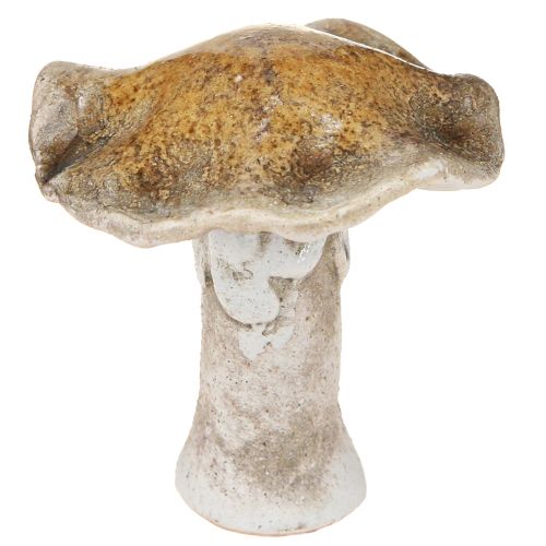 Floristik24 Keramické dekoratívne huby na stôl, červená, hnedá, žltá, V6cm, 6 ks