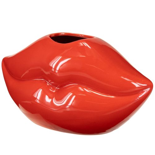 položky Keramická váza červená dekoratívna váza s mouth bozk 17×8,5×9cm