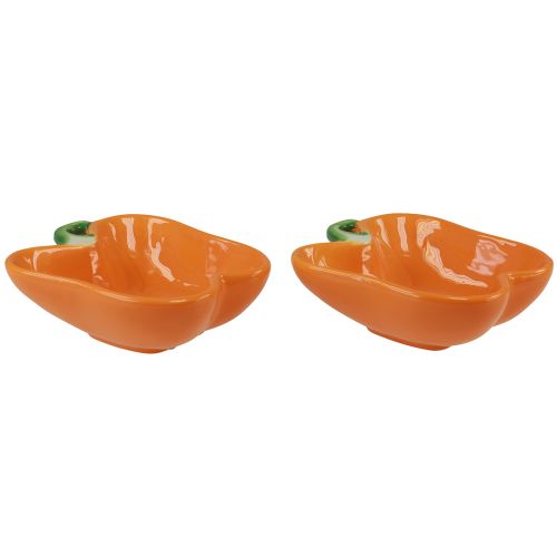 položky Keramické misky dekorácia oranžová paprika 16x13x4,5cm 2ks