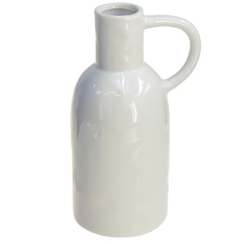 položky Keramická váza biela na suchú dekoráciu váza s uškom Ø9cm V21cm