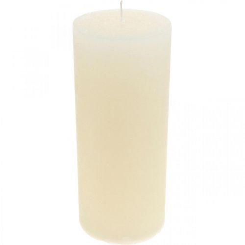 položky Stĺpové sviečky farba krémová biela 85×200mm 2ks