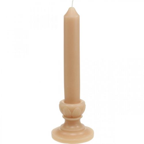 Floristik24 Deko tyčová sviečka Lososová nostalgická sviečka Dekoračný vosk jednofarebný 25cm