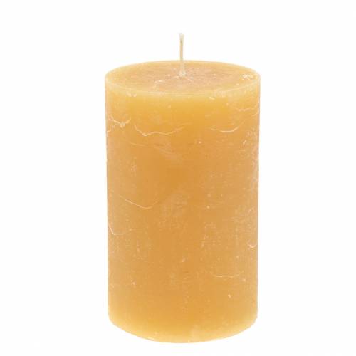 Floristik24 Jednofarebné sviečky medové 85×150mm 2ks