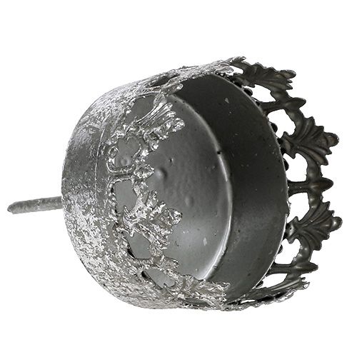 položky Svietnik na čajové sviečky starožitný strieborný Ø5cm V10cm 4 ks