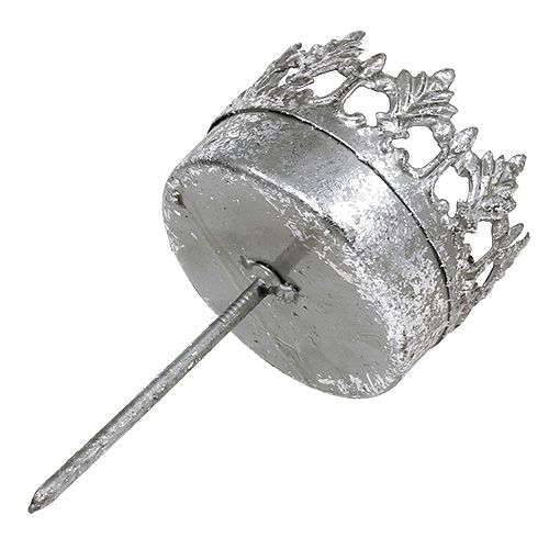 položky Svietnik na čajové sviečky starožitný strieborný Ø5cm V10cm 4 ks