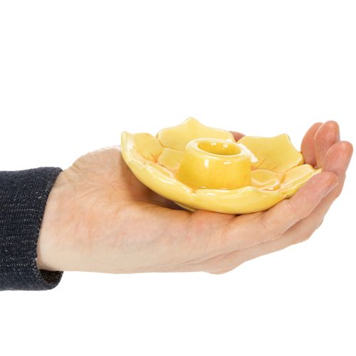 položky Keramické svietniky v tvare kužeľa, ozdobný kvet pre štýlovú dekoráciu stola, 11 cm, 2 kusy