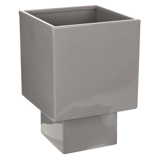 Sivý kockový kvetináč s podstavcom pre modernú dekoráciu, 22 cm kúpiť | Floristik24.sk