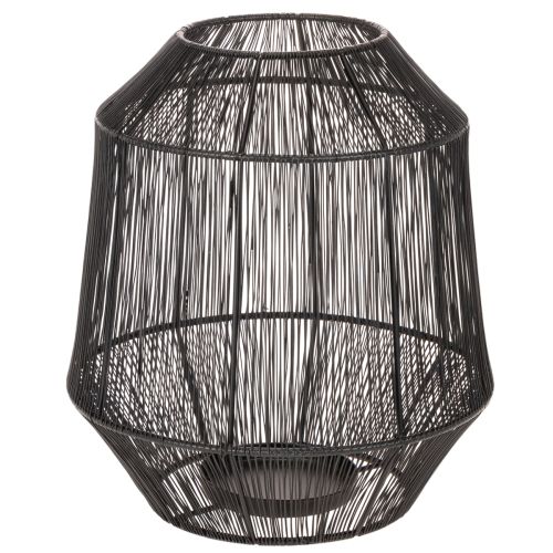 Čierny svietnik, dekoratívny lampáš, drôtený košík, Ø24cm, V28cm kúpiť | Floristik24.sk