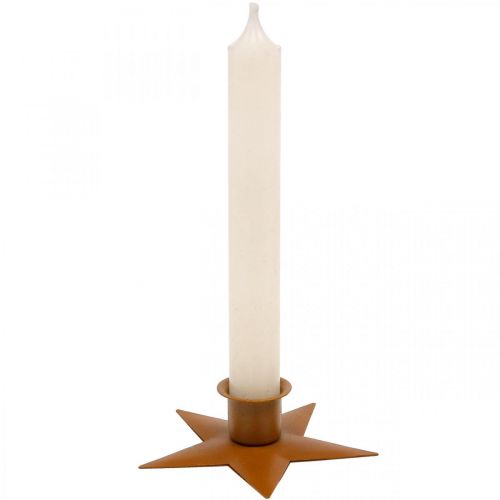 položky Svietnikové sviečky adventná hviezda hnedá Ø9,5cm 4ks