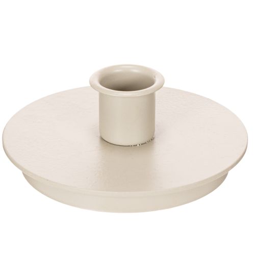 Okrúhle krémové svietniky na kužeľovité sviečky, dekorácia na stôl, 10 cm, 2 kusy