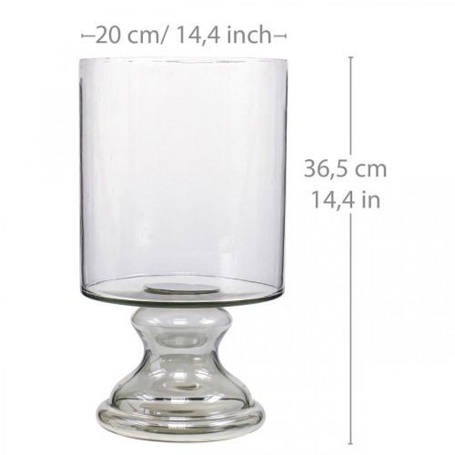 položky Sklenené sklo na sviečky tónované, číre Ø20cm V36,5cm