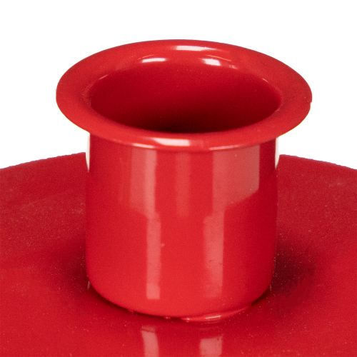 Malé červené svietniky na kužeľovité sviečky s priemerom 8 cm, 3 kusy | Floristik24.sk