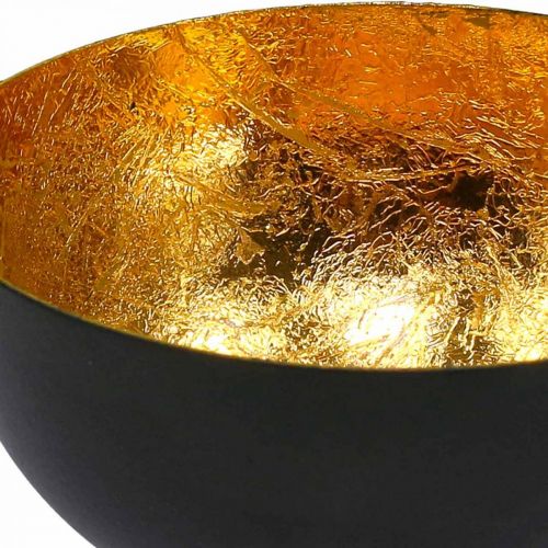 položky Dekorácia na stôl vianočná miska čierne zlato Ø10cm V5cm