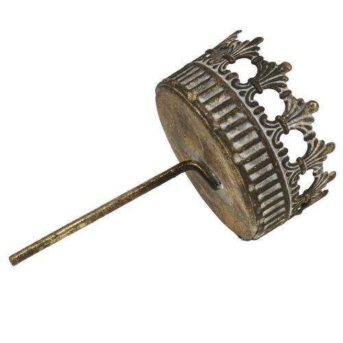 Floristik24 Svietnik na adventný veniec starožitné zlato Ø7cm V12cm 4ks