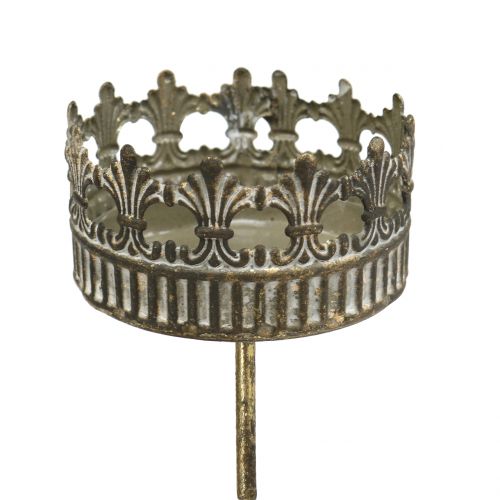 Floristik24 Svietnik na adventný veniec starožitné zlato Ø7cm V12cm 4ks