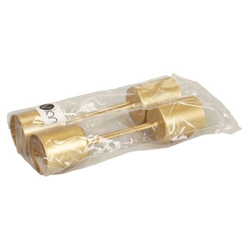 položky Svietnik, bodec, svietnik, tyčinka, zlatý, 3,2 cm x 4 cm, 4 kusy