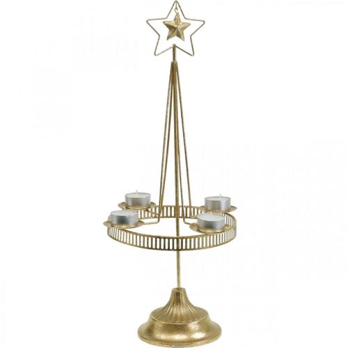 položky Svietnik Pilier Sviečka Star Gold Ø23cm V49,5cm