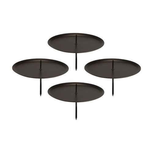 položky Zásuvný svietnik čierny tŕň na sviečku Ø8cm 4 ks