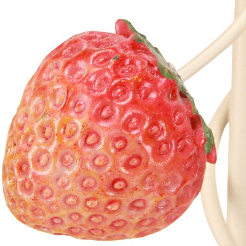 Floristik24 Svietnik 5-ramenný krémová kovová dekorácia jahoda V44cm