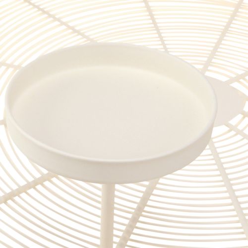 Floristik24 Svietnik v tvare misky, 4 stĺpiky, krémový, Ø45cm