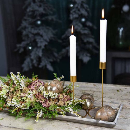 položky Svietnik zlatá stolová dekorácia kov Na sviečku Ø10cm V15cm