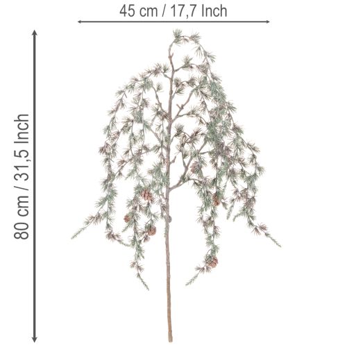 Umelý borovicový konár so šiškami, dekoratívny borovicový konár, umelý, 80 cm, 3 kusy | Floristik24.sk