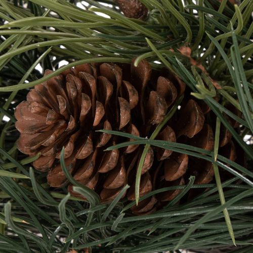 Veniec z umelých borovicových konárov so šiškami 60 cm | Floristik24.sk