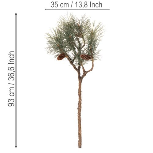 Umelá borovicová vetvička so šiškami, dekorácia do obývačky, 93 cm | Floristik24.sk