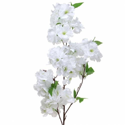 Floristik24 Konár z čerešňového kvetu biely umelý 103 cm