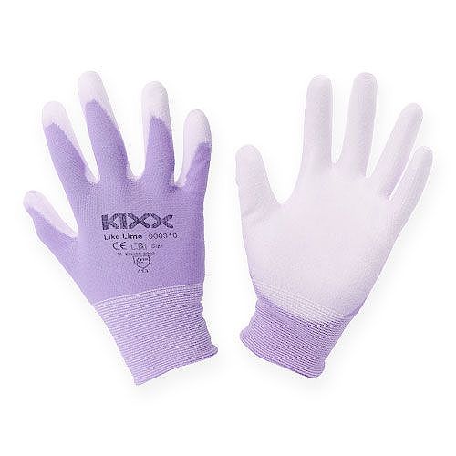 položky Záhradné rukavice Kixx biele, lila veľkosť 8