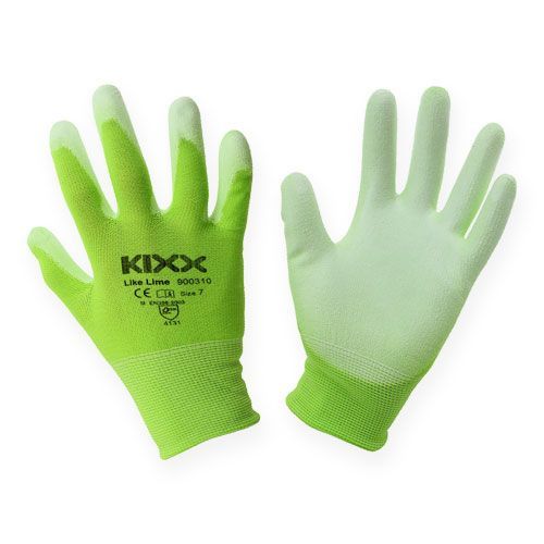 Floristik24 Záhradné rukavice Kixx svetlo zelené, limetková veľkosť 10