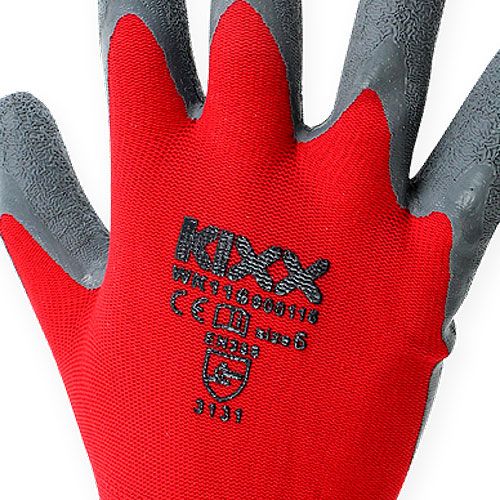 položky Kixx nylonové záhradné rukavice veľkosť 11 červená, šedá