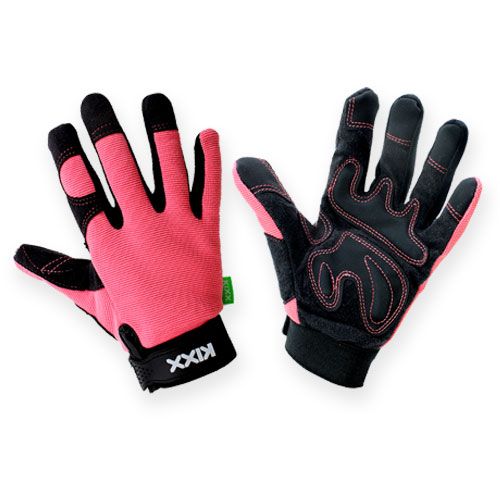 Floristik24 Syntetické rukavice Kixx veľkosť 7 ružové, čierne