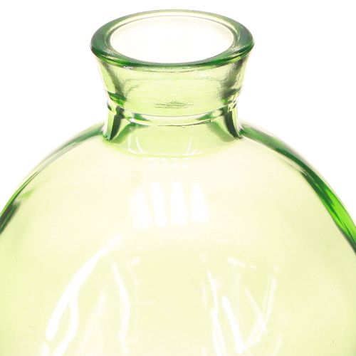 položky Malé sklenené vázy, cibuľovité mini vázy, zelené, Ø7,5 cm, V9 cm, 6 kusov