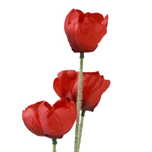 položky Umelé kvety mak červený 50cm