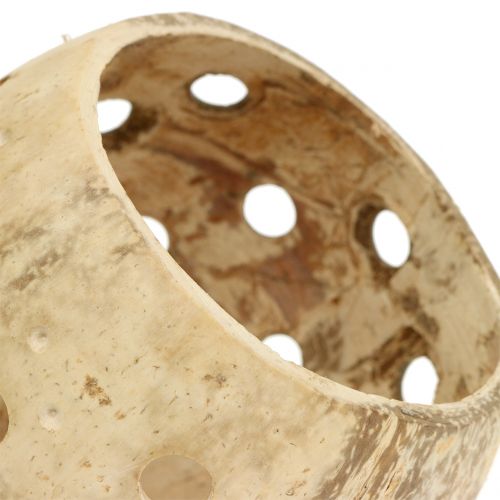 položky Kokosová škrupina leštená s otvormi prírodný Ø9,5cm - Ø13cm 1ks