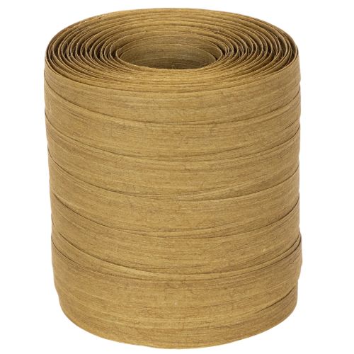 Hnedá darčeková stuha, stočená