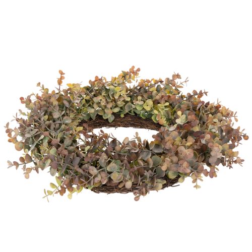 Veniec z umelého eukalyptu, jesenná dekorácia, okrúhly, 45 cm | Floristik24.sk