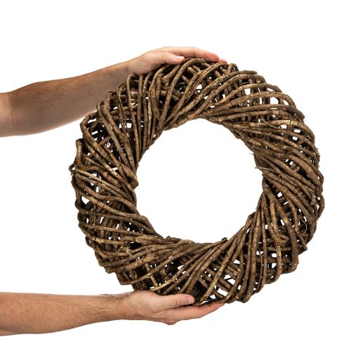Dekoratívny veniec z prírodných konárov, ratanový veniec, okrúhly, veľký, 45 cm | Floristik24.sk