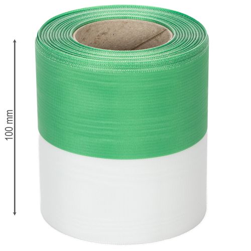 položky Zeleno-biela moaré stuha na veniec, 100 mm x 25 m - národná stuha, taftové lemovanie, mašľová stuha, ozdobná stuha