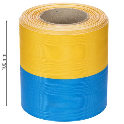 položky Modrá a žltá moaré stuha na veniec, 100 mm, národná stuha, klubová stuha, ozdobná stuha, slávnostná smútočná stuha, acetát